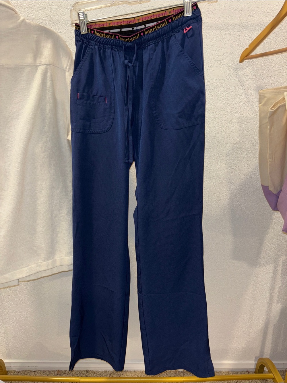 HeartSoul Navy Straight-Leg Scrub Pants